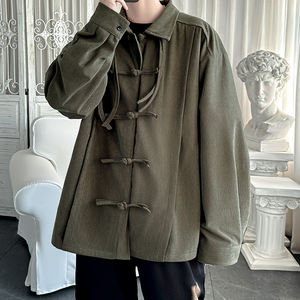 港风宽松汉服唐装打底风长袖衬衫 DS64-P60图片