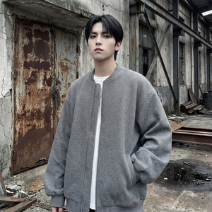 现货 2026日系痞帅华夫格宽松休闲棒球立领夹克衫外套 NK828-P89，男装夹克，星座1017