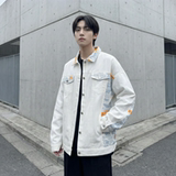 现货2026春季痞帅拼接设计感翻领夹克高级感潮流外套J24-P75，男装夹克，星座1017