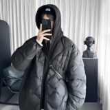 假两件连帽棉服男冬季潮牌轻薄外套M3522-P148，男装棉衣，星座1017