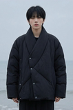 现货棉服男款新中式男装高级感无领设计外套W0845-P110控138，男装棉衣，星座1017