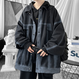 现货2026春季工装休闲夹克高级感牛仔外套JK11-P100，男装工装外套，星座1017