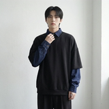 2026春款假两件卫衣衬衫领复古vibe格子美式外套CR447-P68，男装衬衫，星座1017