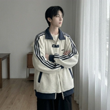 现货2026三条杠翻领夹克男宽松休闲运动外套现货R238-P68，男装夹克，星座1017