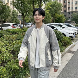 现货休闲百搭撞色拼接棒球服美式复古夹克 JK830-P80，男装夹克，星座1017