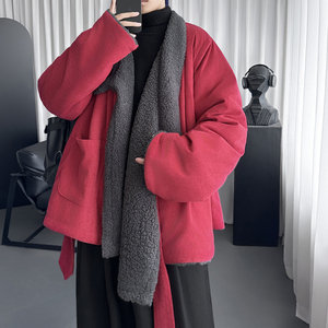 风秋冬加绒加厚交领汉服外套古风道袍棉衣 Y8117-P128图片