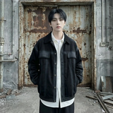 现货2026春季工装休闲夹克高级感牛仔外套JK11-P100，男装工装外套，星座1017