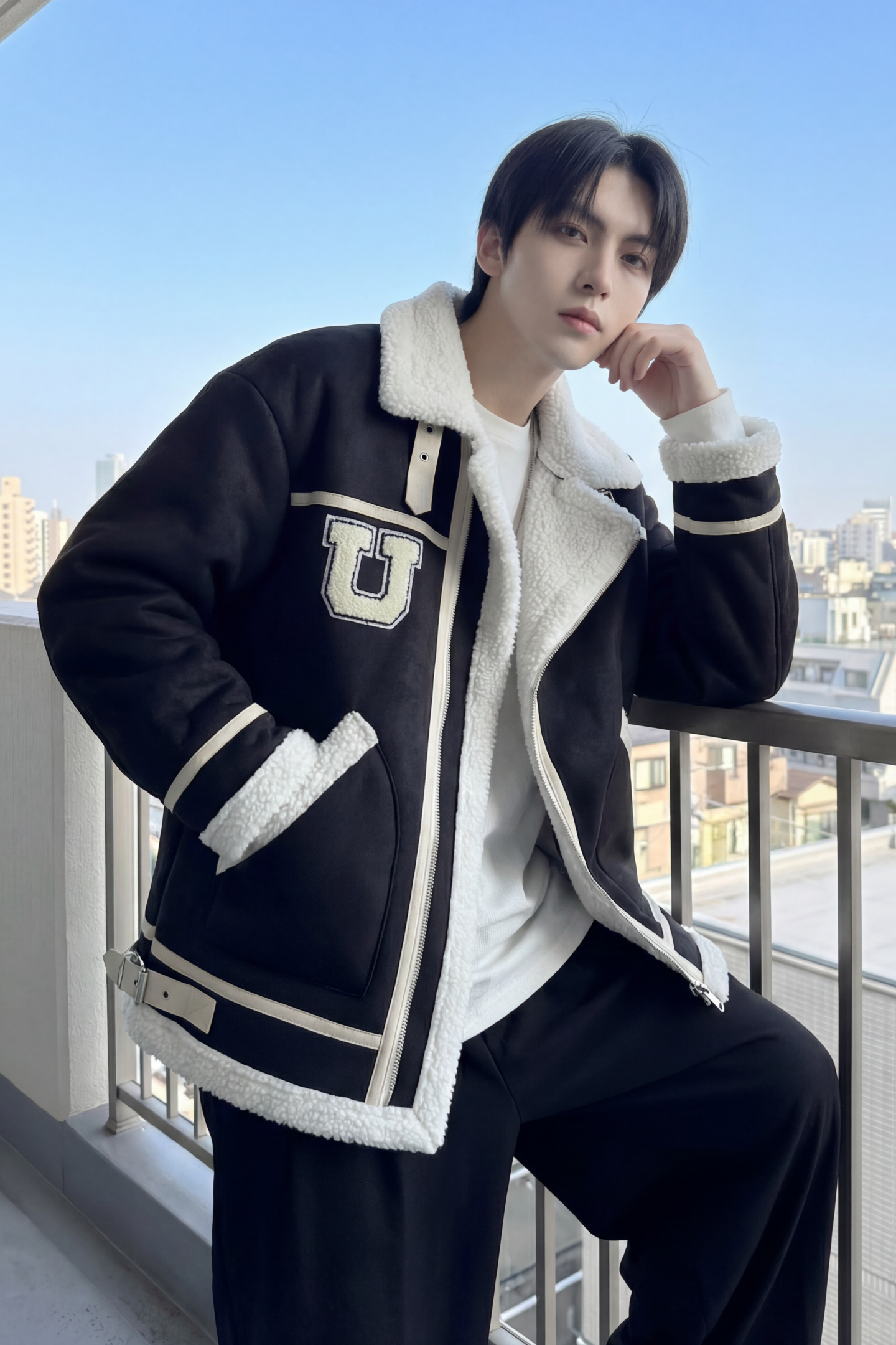 现货皮毛一体外套冬季校园宽松棉服潮男大码棉衣4725-P115,男装棉衣,星座1017