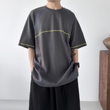 运动轨迹撞色哈苏线吸湿速干凉感短袖T恤RT329-P68，商品下架区，星座1017