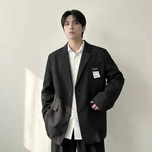 现货休闲西服男春秋宽松大码潮高级感痞帅外套西装 JK342-P98图片