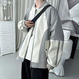 百搭撞色拼接棒球服美式复古夹克JK618-P80，男装夹克，星座1017
