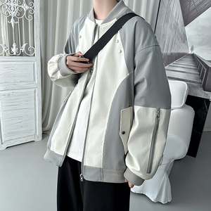 百搭撞色拼接棒球服美式复古夹克 JK618-P80图片