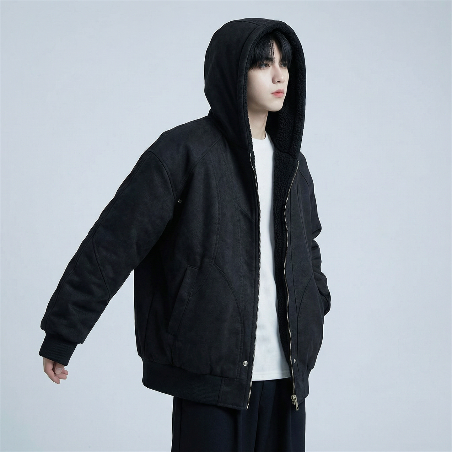 现货加绒加厚外套男潮重磅帆布水洗棉服夹克Y307-P138，男装夹克，星座1017