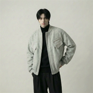 现货美式毛呢夹克棉服加厚高级痞帅夹棉棒球服短款外套 Q955-P138图片