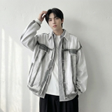 现货2026春季工装休闲夹克高级感牛仔外套JK11-P100，男装工装外套，星座1017