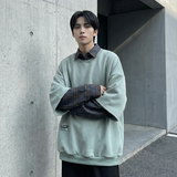 现货2026春款假两件卫衣衬衫领复古vibe格子美式外套A5613-P65，男装衬衫，星座1017