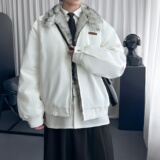 美式复古毛领座山雕立领棉服男冬季加厚工装保暖外套M2232-P138，男装棉衣，星座1017