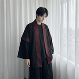 现货春秋风蟒纹印花拼接男士道袍汉服D3206-P78，男装民族服装，星座1017