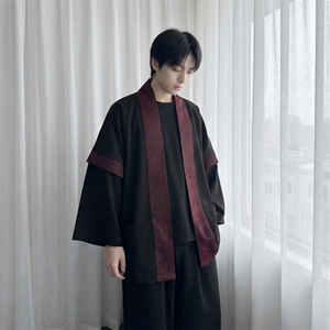 现货 春秋风蟒纹印花拼接男士道袍汉服 D3206-P78，男装民族服装，星座1017