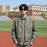 现货2026飞行夹克外套春秋薄款痞帅街头潮牌立领上衣DK568-P118，男装夹克，星座1017