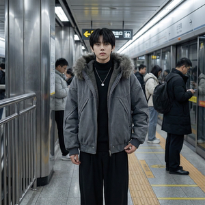 现货 冬季座山雕加绒加厚外套重磅帆布水洗棉服夹克 M3957-P148，男装夹克，星座1017