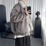 美式复古麂皮绒座山雕棉服男女冬季情侣保暖百搭棉衣W1929，男装棉衣，星座1017