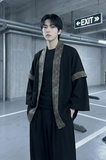 现货春秋风蟒纹印花拼接男士道袍汉服D3206-P78，男装民族服装，星座1017