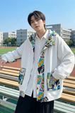 现货春款潮流涂鸦拼接夹克开衫连帽外套WT23-P75控96，男装夹克，星座1017
