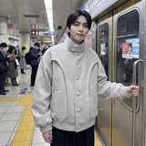 现货美式复古加厚休闲外套韩版宽松立领短款外套GK801-P118，女装短外套，星座1017