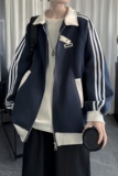 现货2026三条杠翻领夹克男宽松休闲运动外套现货R238-P68，男装夹克，星座1017