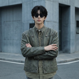 现货 2026飞行夹克外套春秋薄款痞帅街头潮牌立领上衣 DK568-P118，男装夹克，星座1017