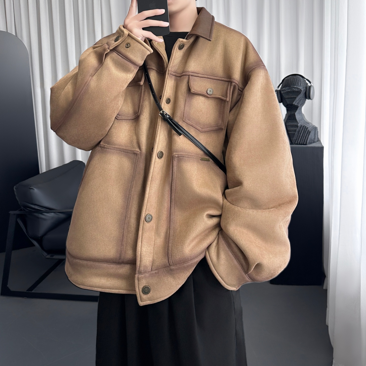 工装棉服男款冬季外套加厚外套防寒棉袄保暖棉衣夹克R5579-P138，男装夹克，星座1017