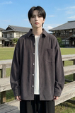 现货灯芯绒高级感长袖衬衫男休闲衬衣外套C963-P48，男装衬衫，星座1017