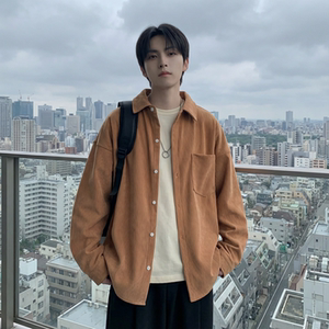 现货灯芯绒高级感长袖衬衫男休闲衬衣外套 C963-P48，男装衬衫，星座1017