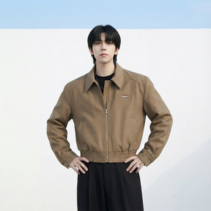 现货 2025棒球领短款夹克高级感美式垫肩外套 HJ7727-P90 X149，男装夹克，星座1017