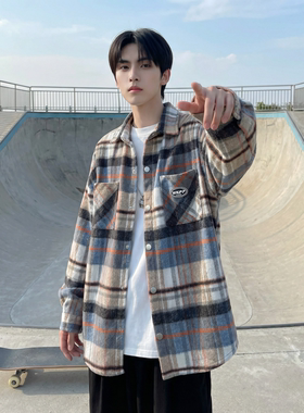 现货美式复古潮流大码格子小香风衬衫 HC45642-P55