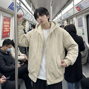 现货 加绒加厚外套男潮重磅帆布水洗棉服夹克 Y307-P138，男装夹克，星座1017