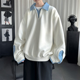 现货春季新款翻领高级感衬衫领上衣长袖卫衣男装潮WY212-P68，男装衬衫，星座1017