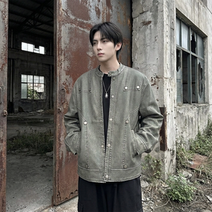 现货 2026飞行夹克外套春秋薄款痞帅街头潮牌立领上衣 DK568-P118，男装夹克，星座1017