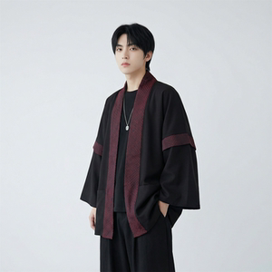 现货 春秋风蟒纹印花拼接男士道袍汉服 D3206-P78，男装民族服装，星座1017