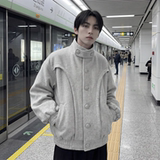 现货美式复古加厚休闲外套韩版宽松立领短款外套GK801-P118，女装短外套，星座1017