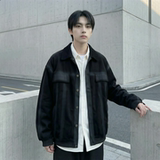 现货2026春季工装休闲夹克高级感牛仔外套JK11-P100，男装工装外套，星座1017