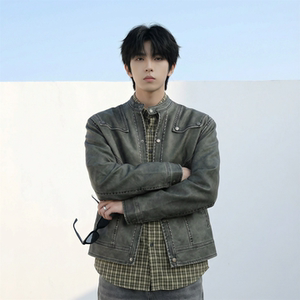 现货 2026飞行夹克外套春秋薄款痞帅街头潮牌立领上衣 DK568-P118，男装夹克，星座1017