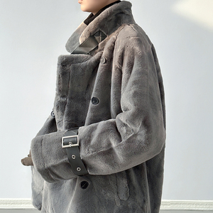羊羔毛外套男秋冬新款加厚保暖复古棉服 DY49-P130图片