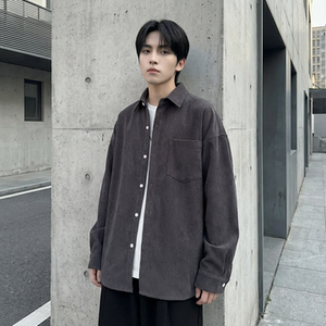 现货灯芯绒高级感长袖衬衫男休闲衬衣外套 C963-P48图片