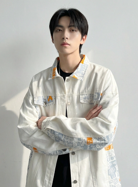 现货 2026春季痞帅拼接设计感翻领夹克高级感潮流外套  J24-P75