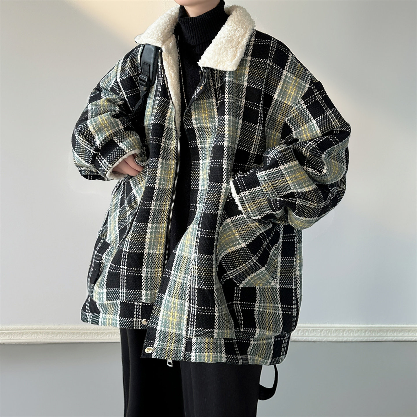 羊羔毛加绒加厚棉服外套冬季百搭情侣棉衣M388-P115X148,男装棉衣,星座1017