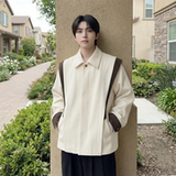 现货新款春季飞肩撞色夹克外套男设计感痞帅上衣JK905-P108，男装夹克，星座1017