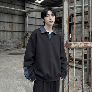 现货 春季新款翻领高级感衬衫领上衣长袖卫衣男装潮 WY212-P68图片