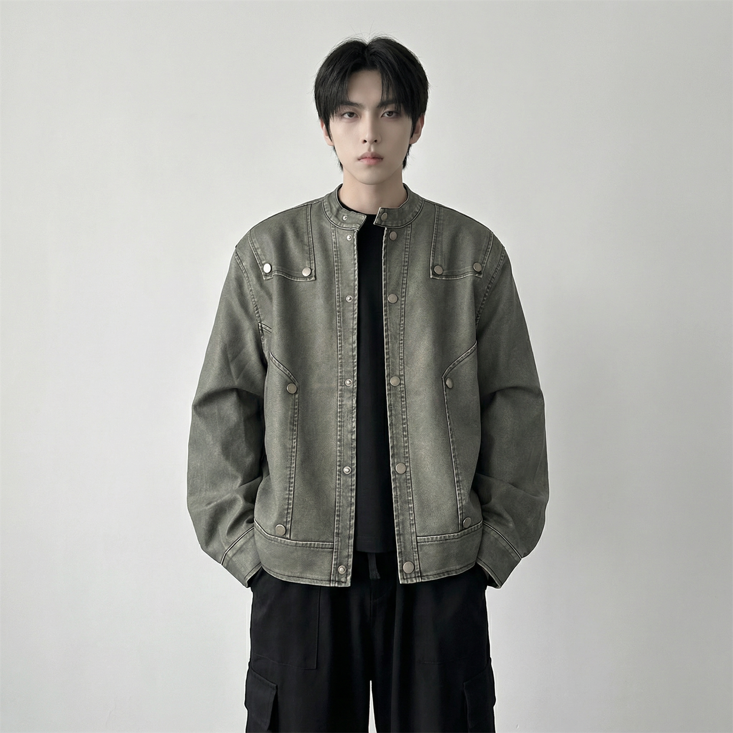 现货2026飞行夹克外套春秋薄款痞帅街头潮牌立领上衣DK568-P118，男装夹克，星座1017